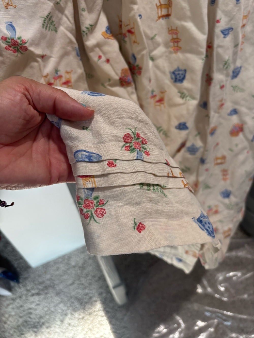 Lands' End 12 cottagecore print Dress, cotton/linen, costal grandma, Boho, retro - Picture 9 of 13